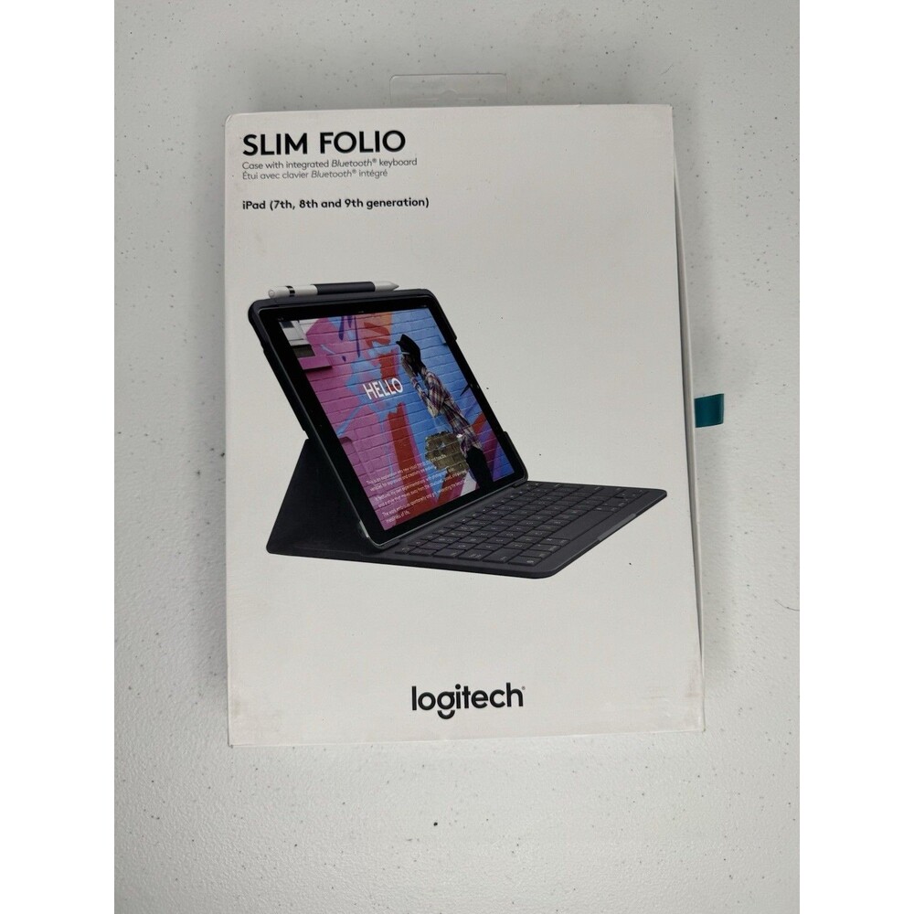 iPad case - Logitech ‎ Slim Case - Black  - 7th, 8th and 9th generation